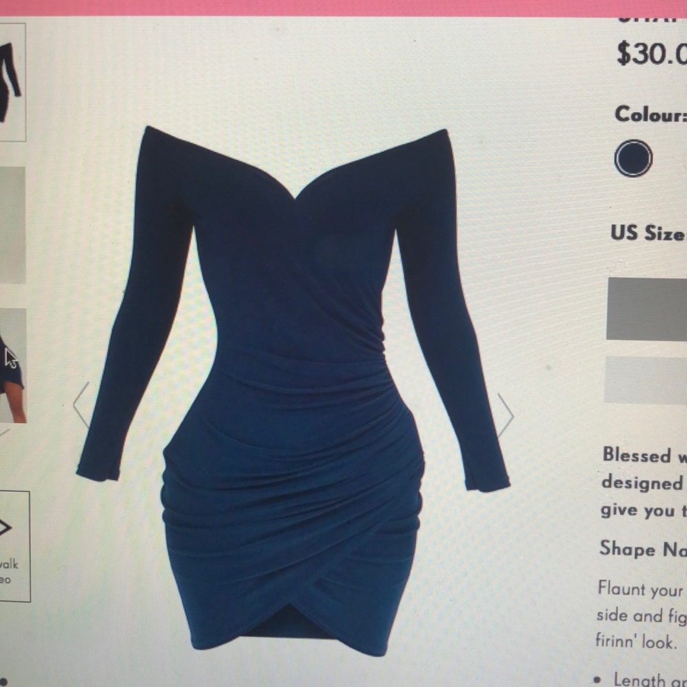 Navy Ruched Bodycon Dress